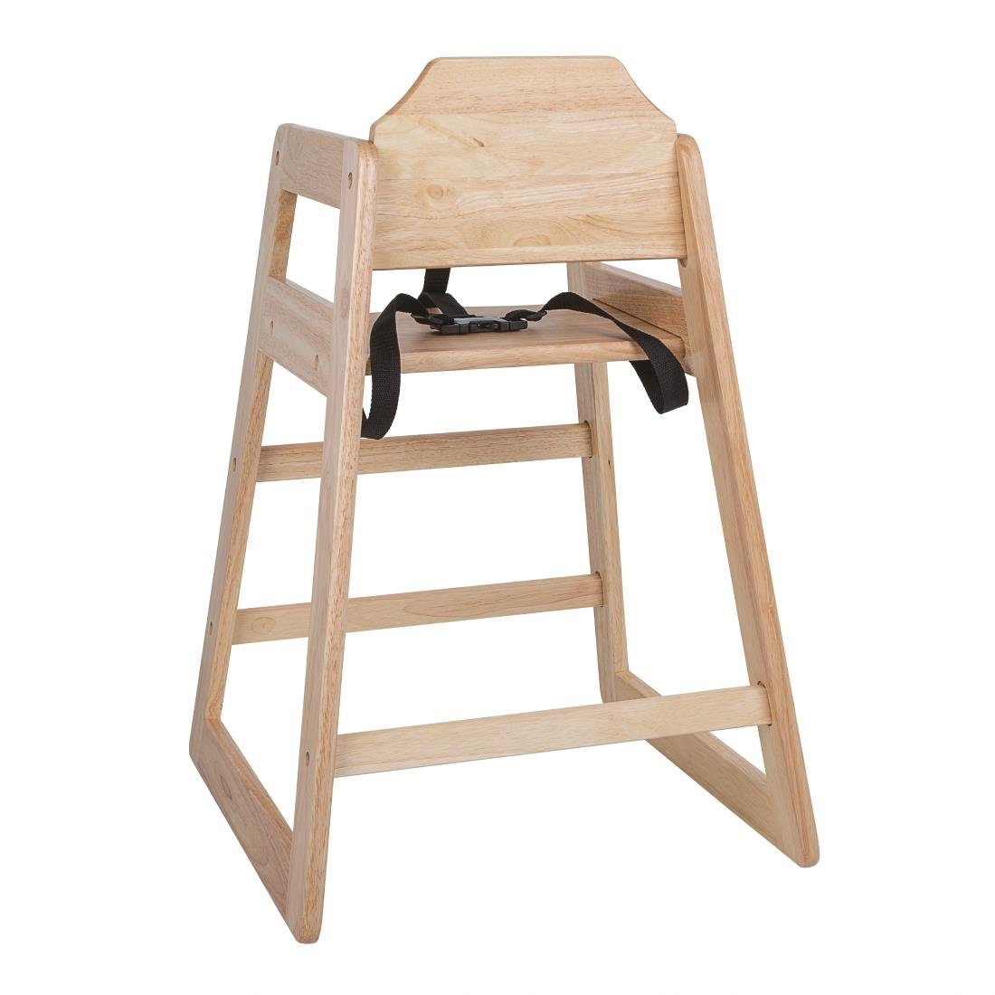 Bolero Wooden High Chair Natural Finish DL900