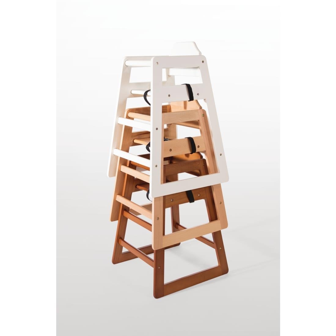 Bolero Wooden High Chair Natural Finish DL900