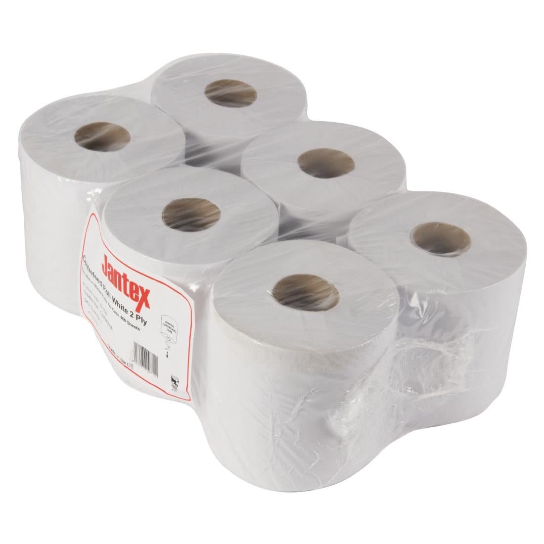 Jantex Centrefeed White Roll Paper Towels (Pack of 6) DL920