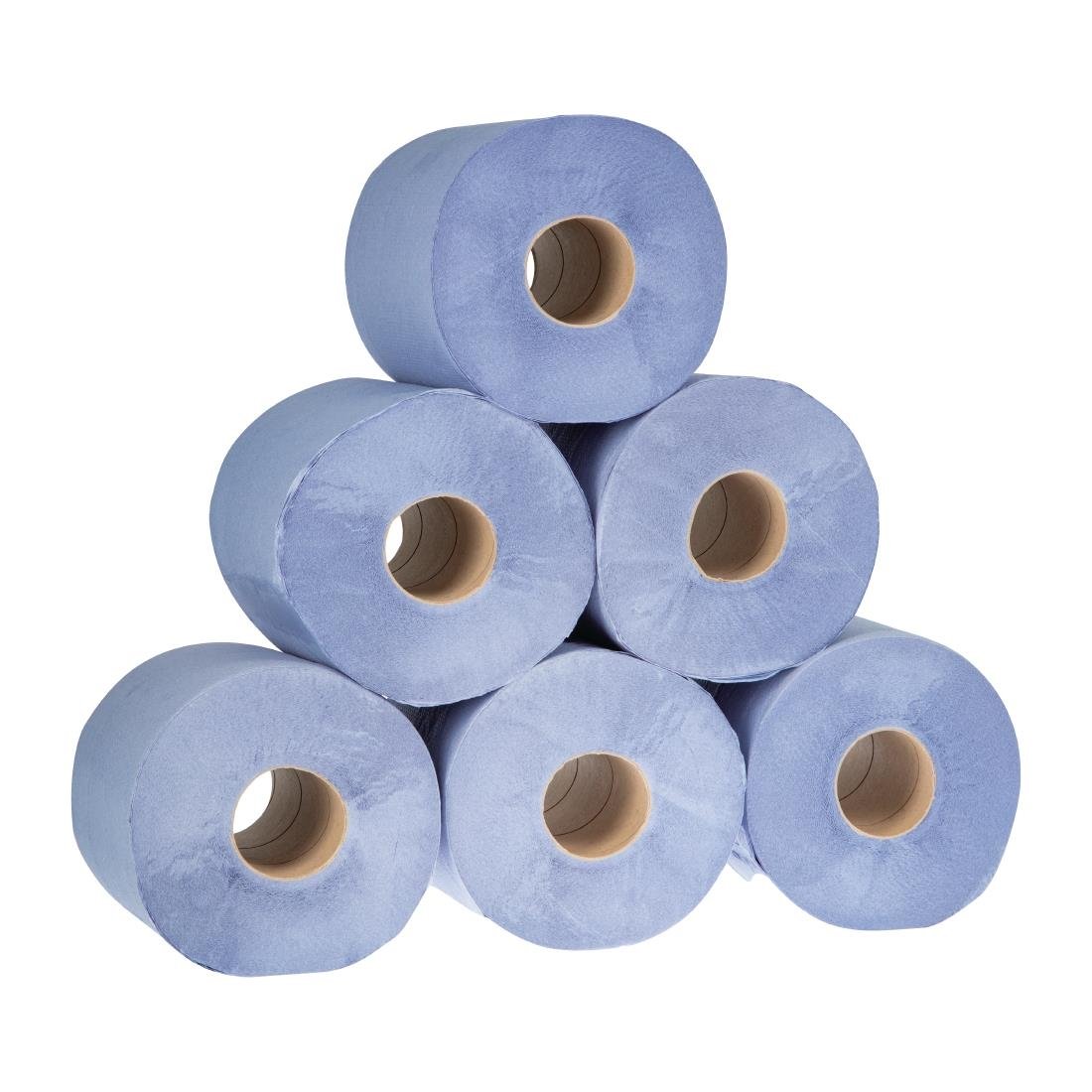 Jantex Centrefeed Blue Roll Paper Towels (Pack of 6) DL921