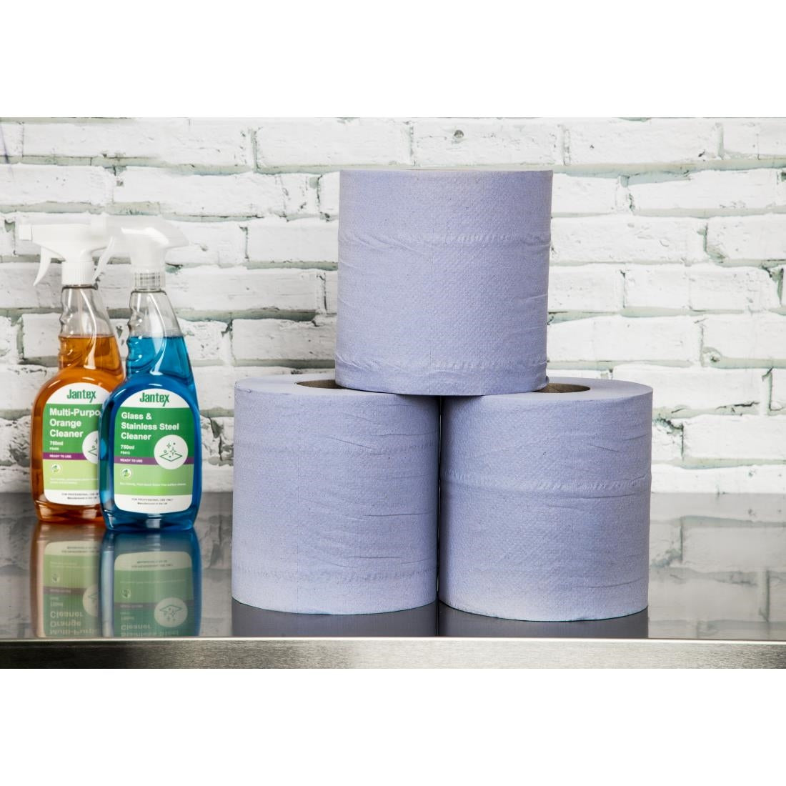 Jantex Centrefeed Blue Roll Paper Towels (Pack of 6) DL921