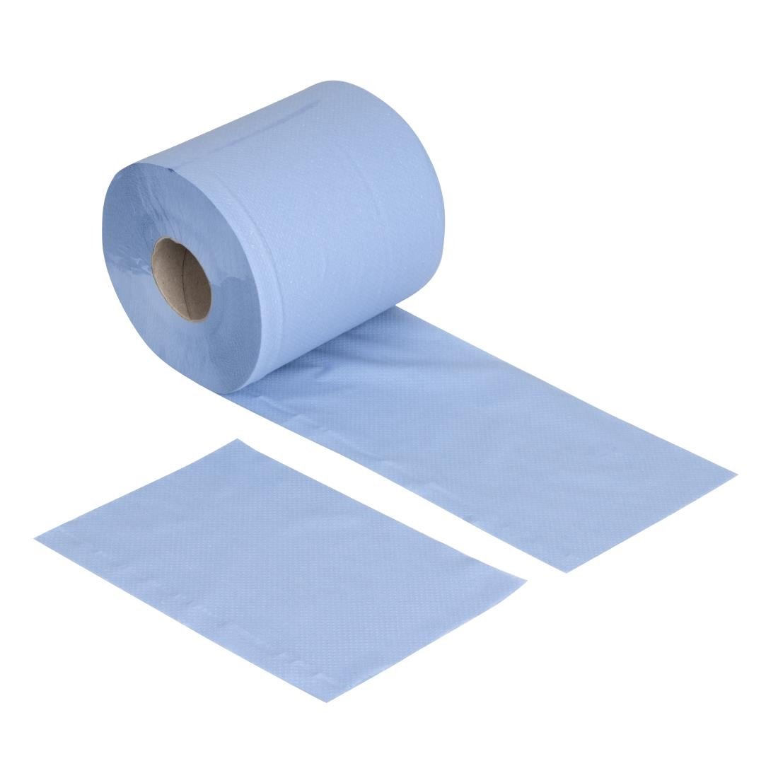 Jantex Centrefeed Blue Roll Paper Towels (Pack of 6) DL921