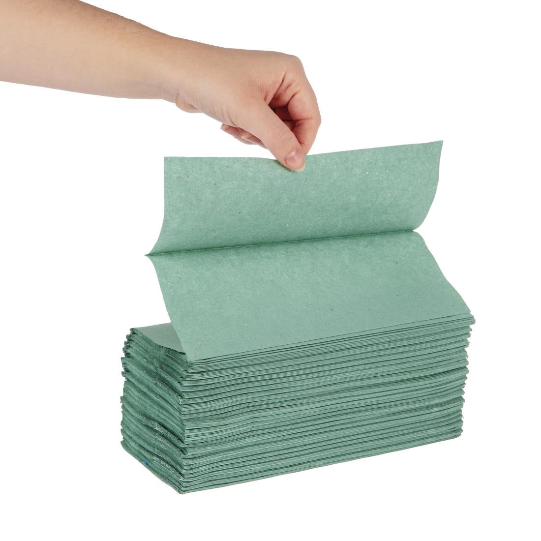 Jantex Z Fold Paper Hand Towels Green 1-Ply 250 Sheets (Pack of 12) DL923