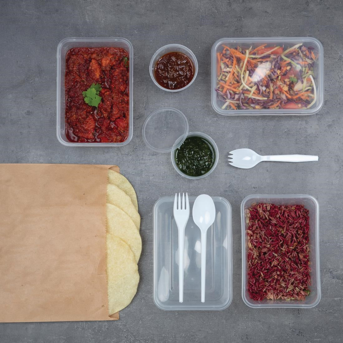 Fiesta Recyclable Small Plastic Microwave Containers DM181
