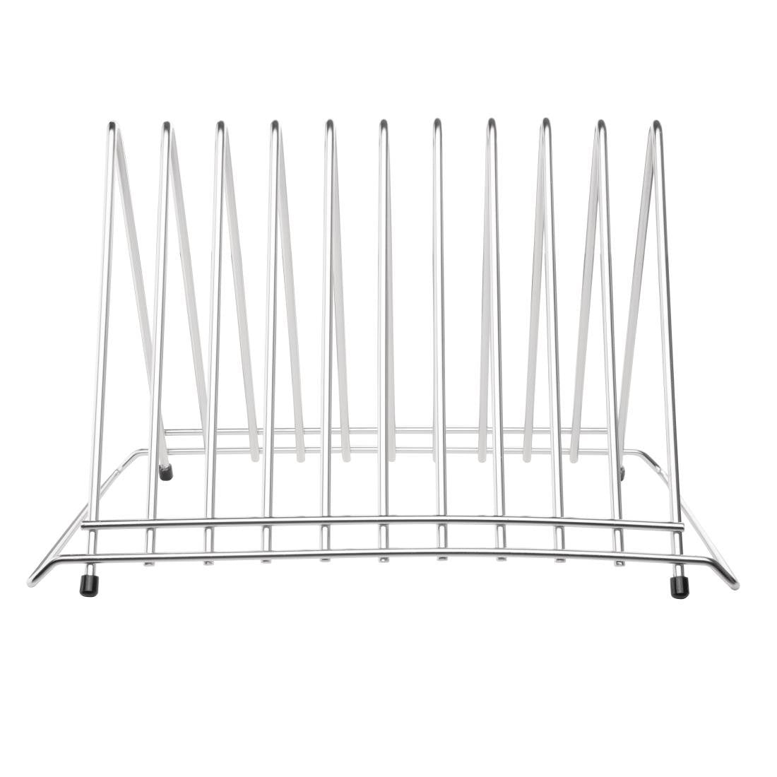 Hygiplas Heavy Duty Chopping Board Rack Stainless Steel 10 slots DP037
