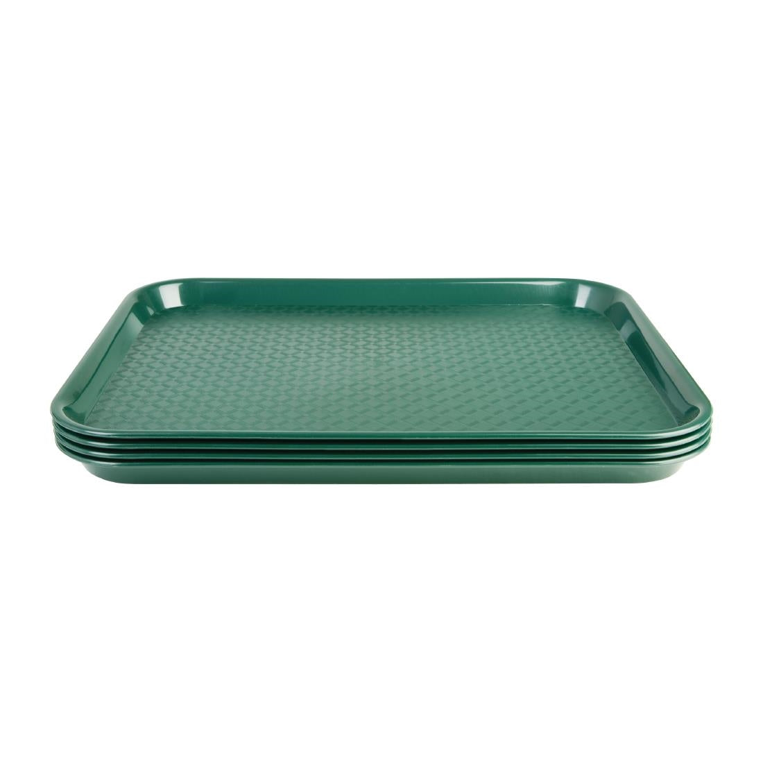 Olympia Kristallon Small Polypropylene Fast Food Tray Green 345mm DP214