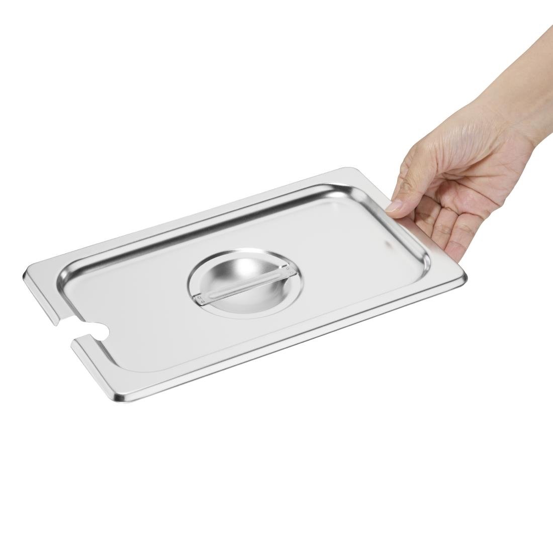 Vogue St/St GN Notched Lid - 1/4 DP254