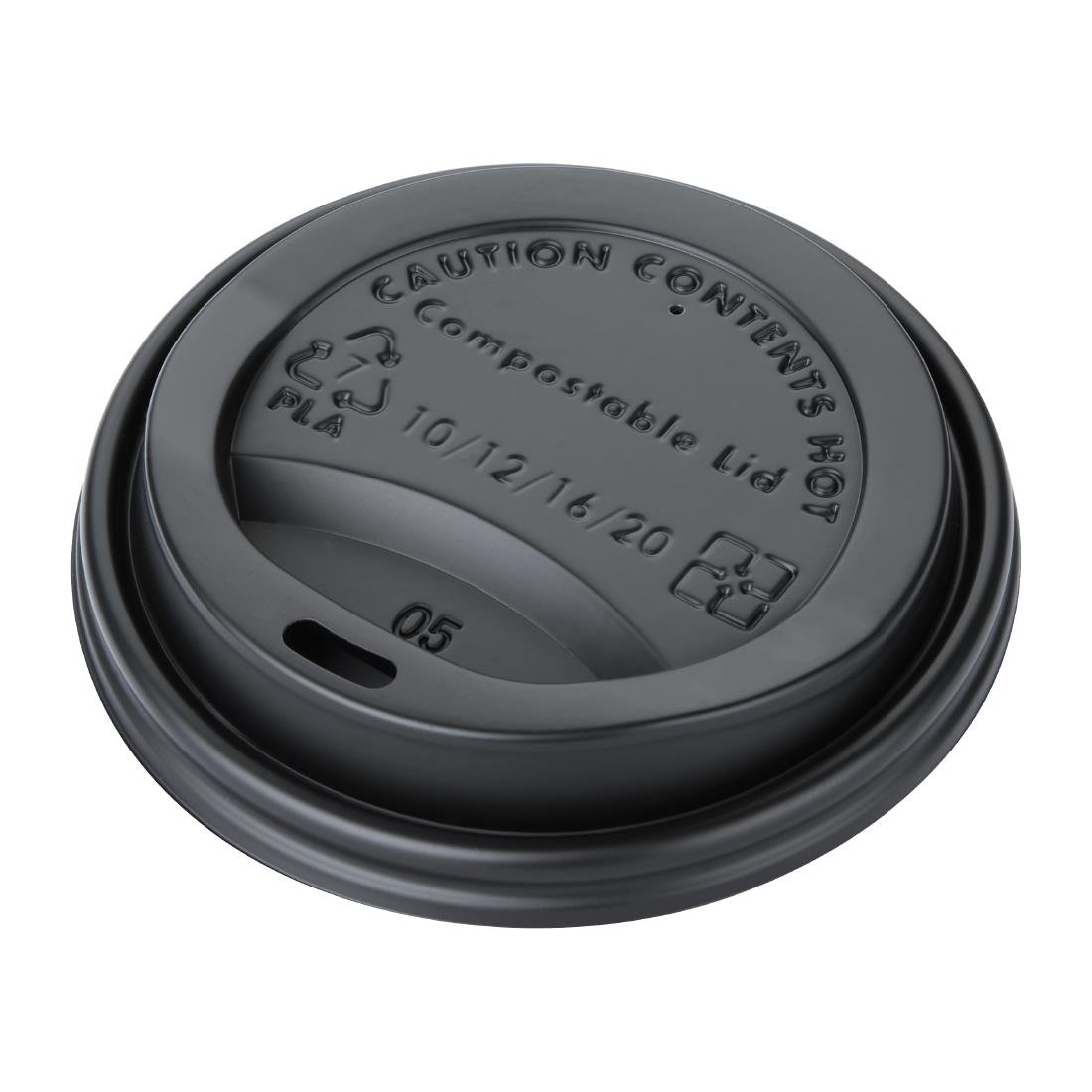 Fiesta Compostable Hot Cup Lids 340ml Pack of 50 DS055