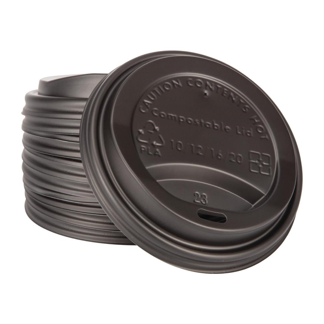 Fiesta Compostable Hot Cup Lids 340ml Pack of 50 DS055