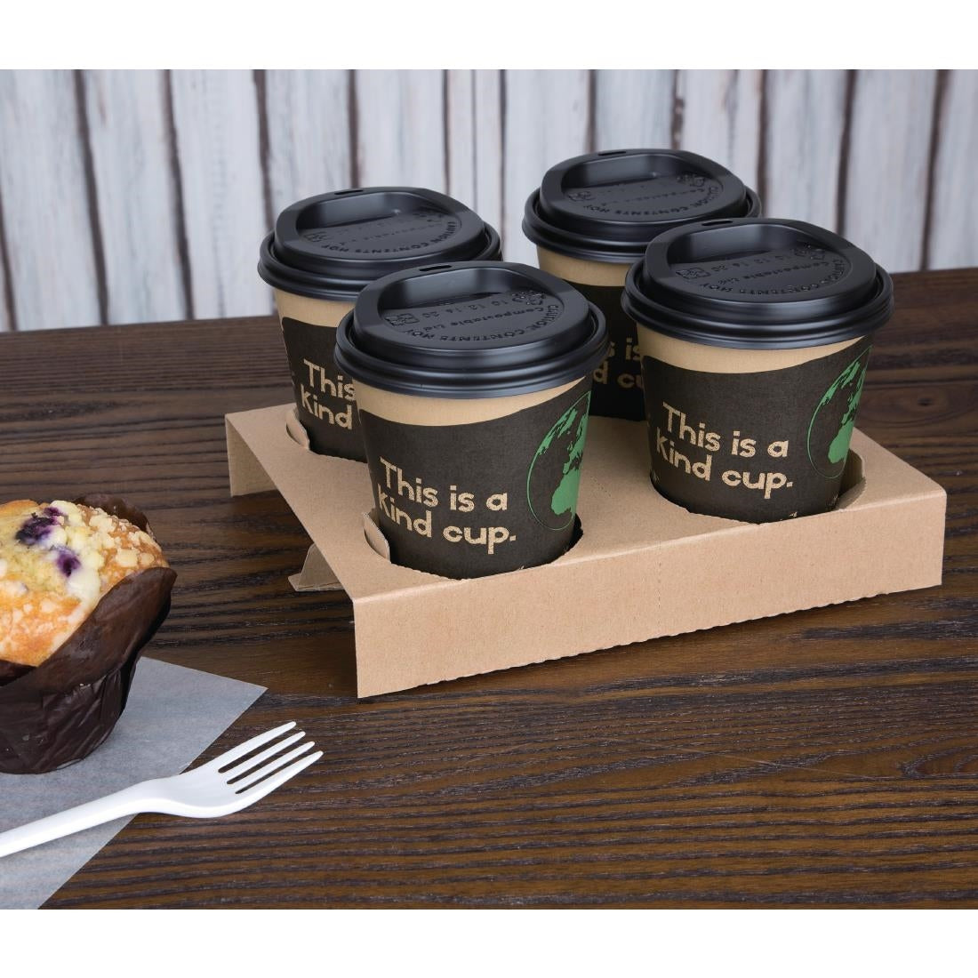 Fiesta Compostable Hot Cups Single Wall 340ml Pack of 1000 DS058