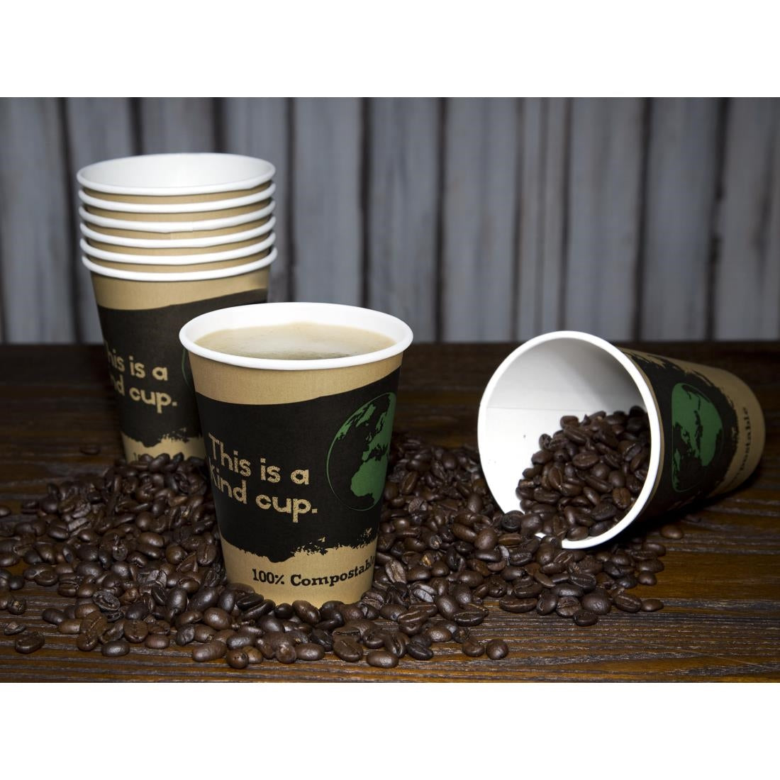 Fiesta Compostable Hot Cups Single Wall 340ml Pack of 1000 DS058