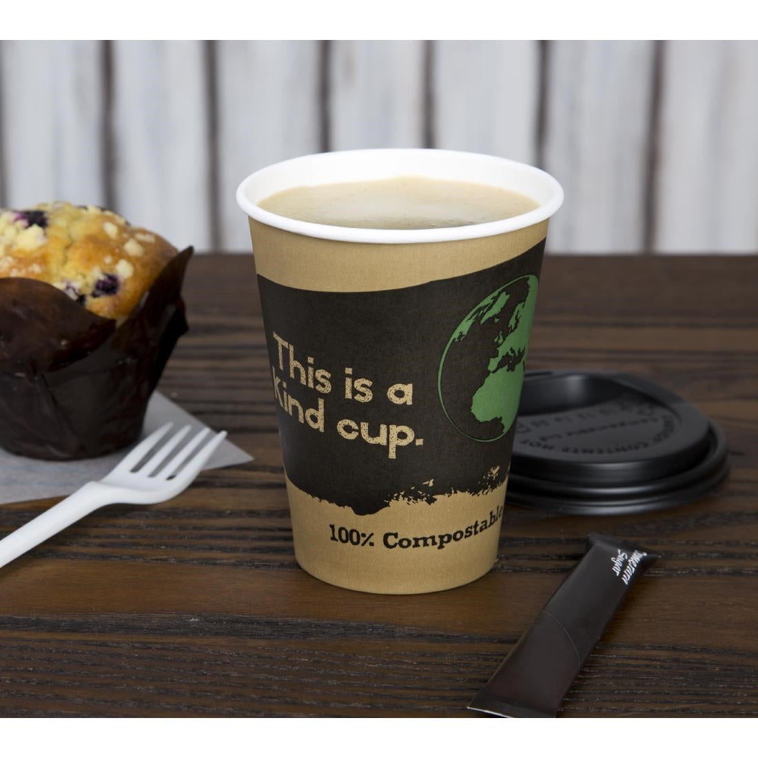 Fiesta Compostable Hot Cups Single Wall 340ml Pack of 1000 DS058