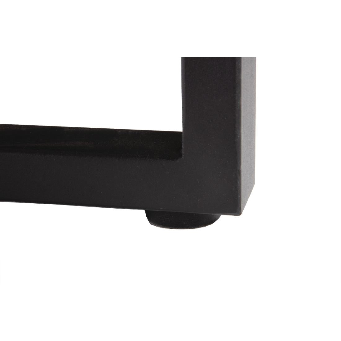 Bolero Acacia Wood and Steel Rectangular Industrial Table 1800mm DS157