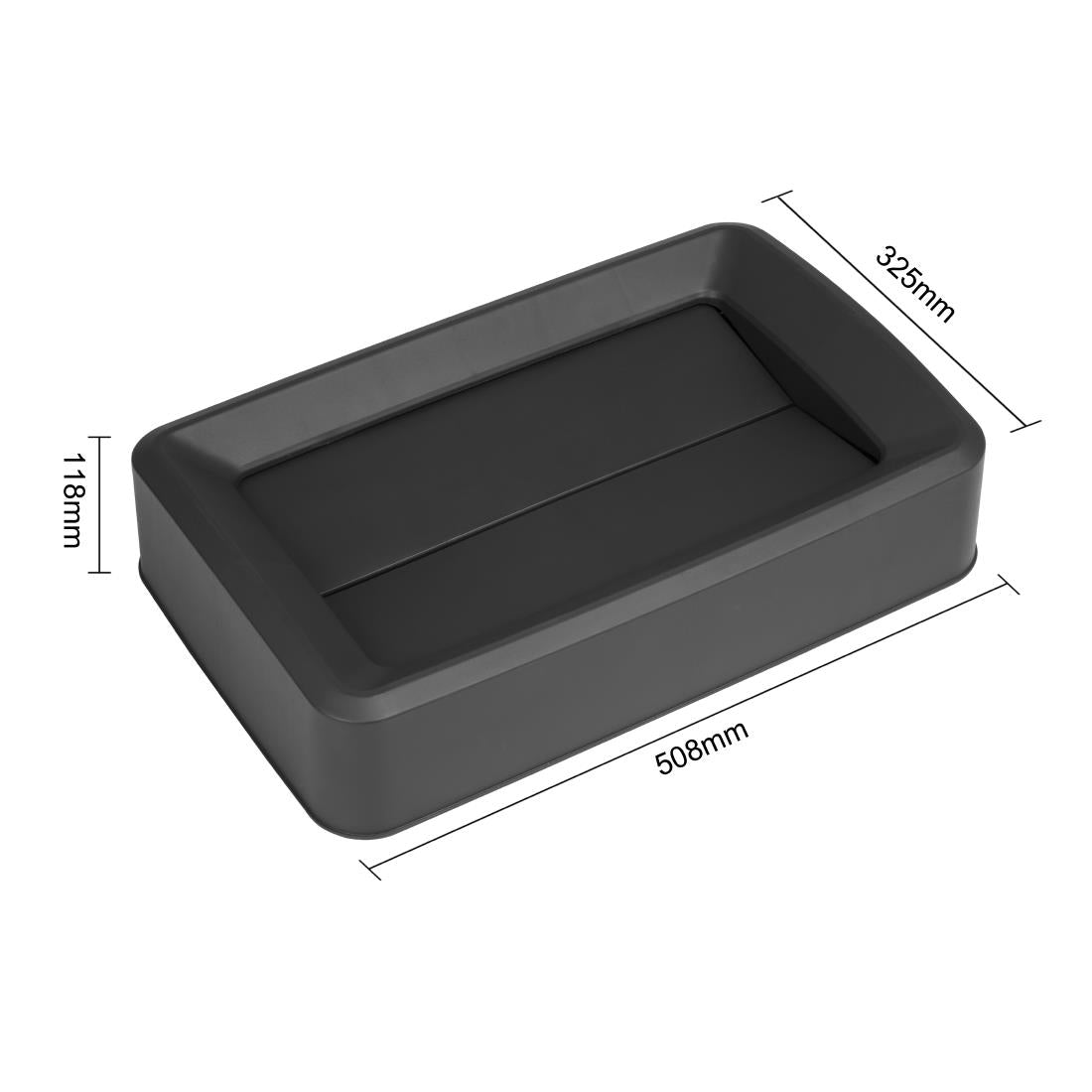 Jantex 60/80Ltr Slim Bin Lid Black DX179