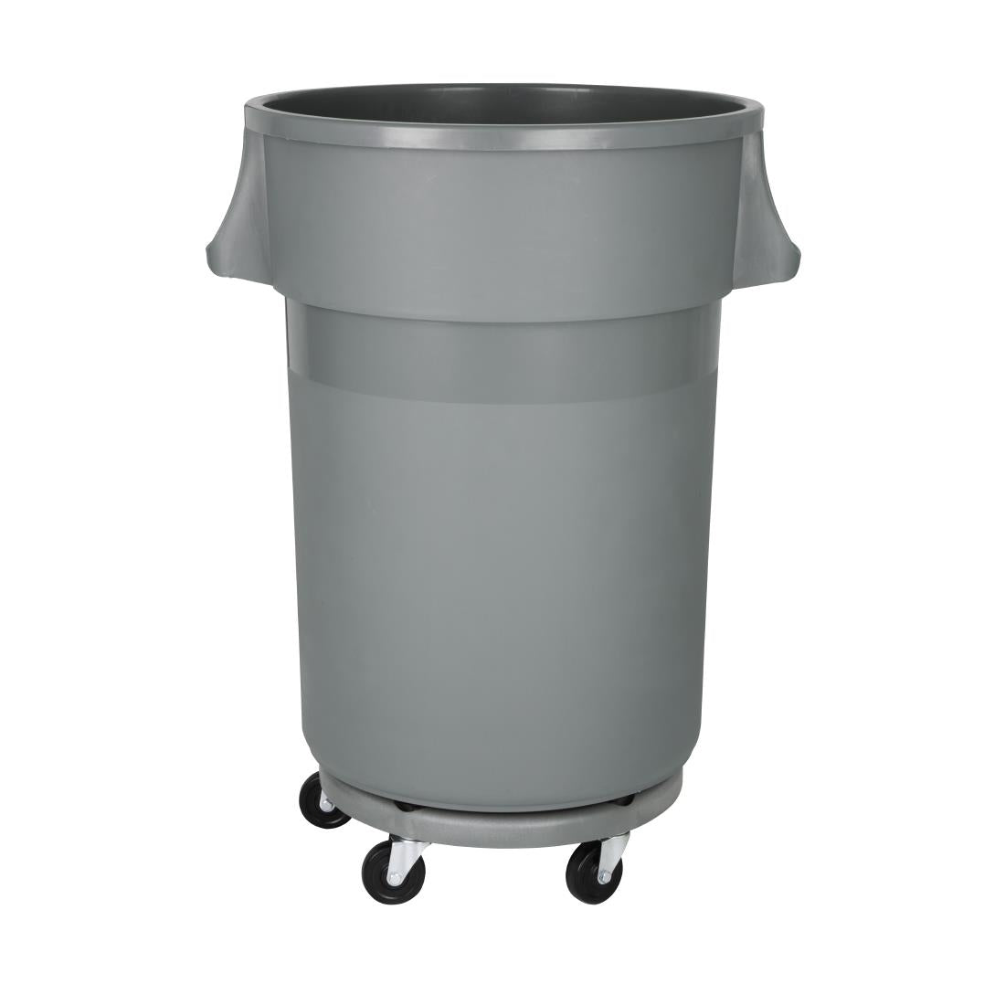 Jantex Heavy-Duty Round Bin Grey 160Ltr DX498