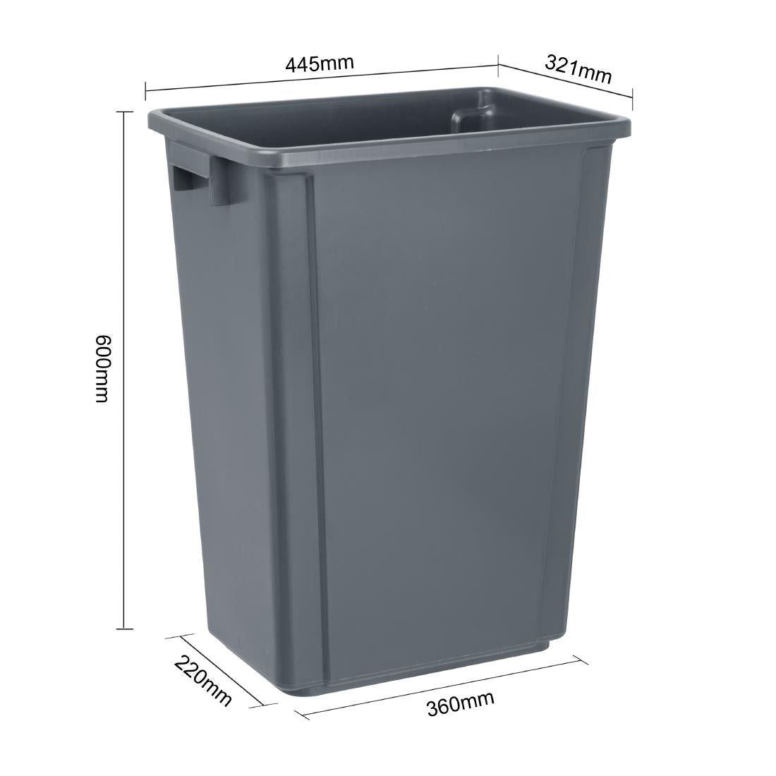 Jantex Slim Bin 60Ltr Grey DX965