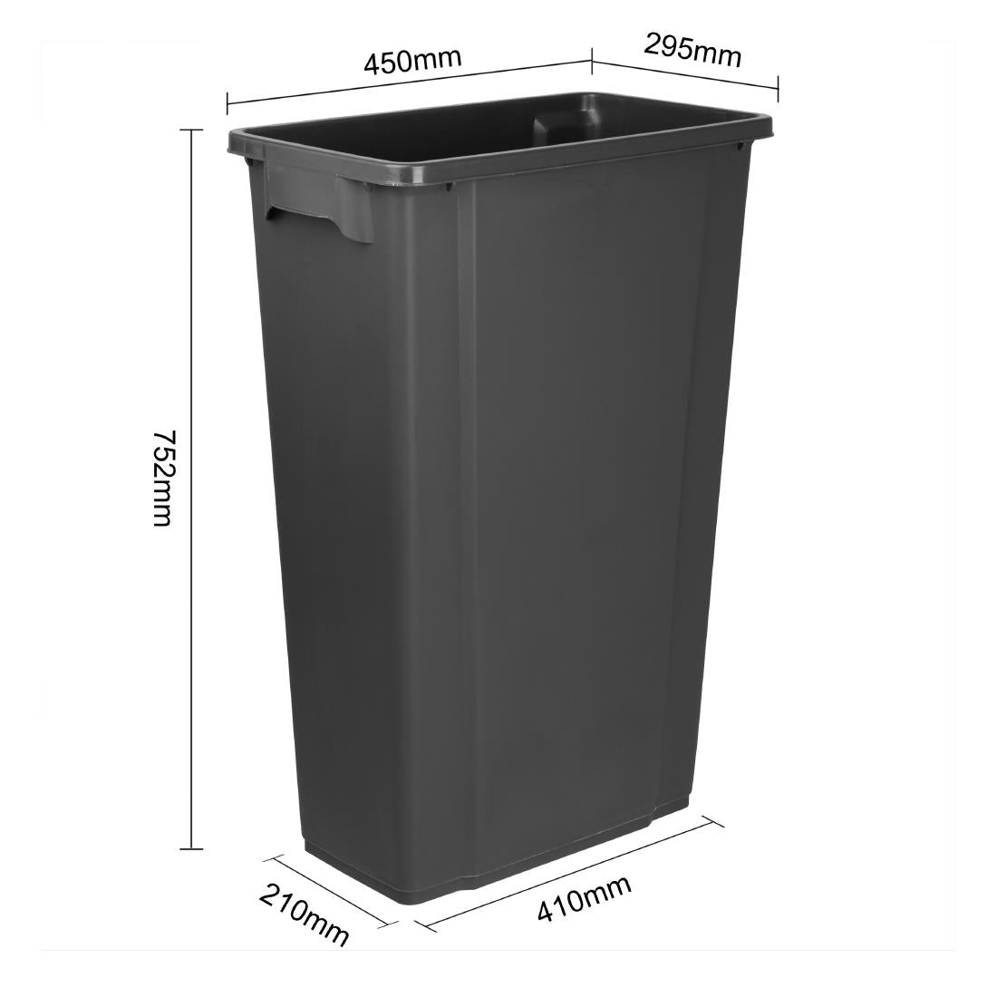 Jantex Slim Bin 80Ltr Black DX966