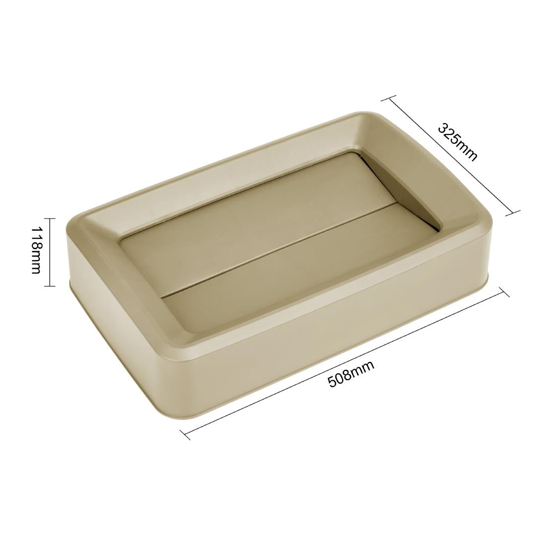 Jantex 60/80ltr Slim Bin Lid Beige DX967