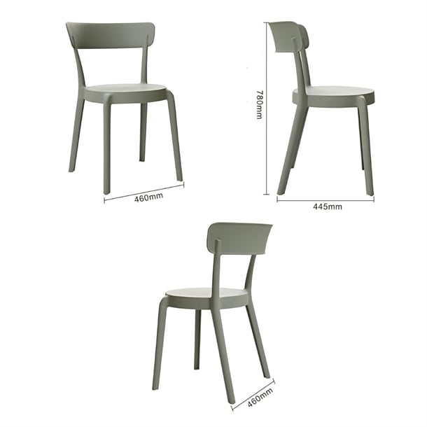 Bolero Mila Café Chairs Moss Grey (2 Pack) DX974