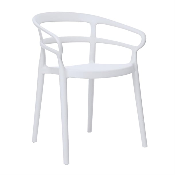 Bolero Mateo Café Chairs White (2 Pack) DX979