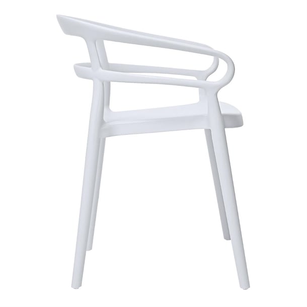 Bolero Mateo Café Chairs White (2 Pack) DX979