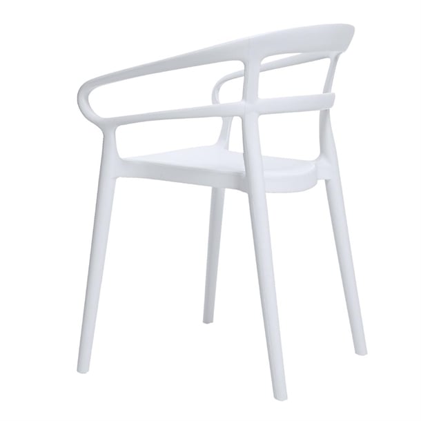 Bolero Mateo Café Chairs White (2 Pack) DX979