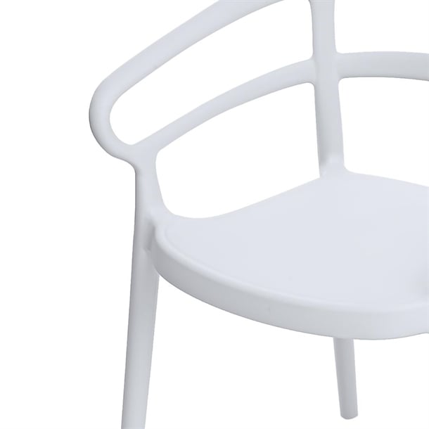 Bolero Mateo Café Chairs White (2 Pack) DX979