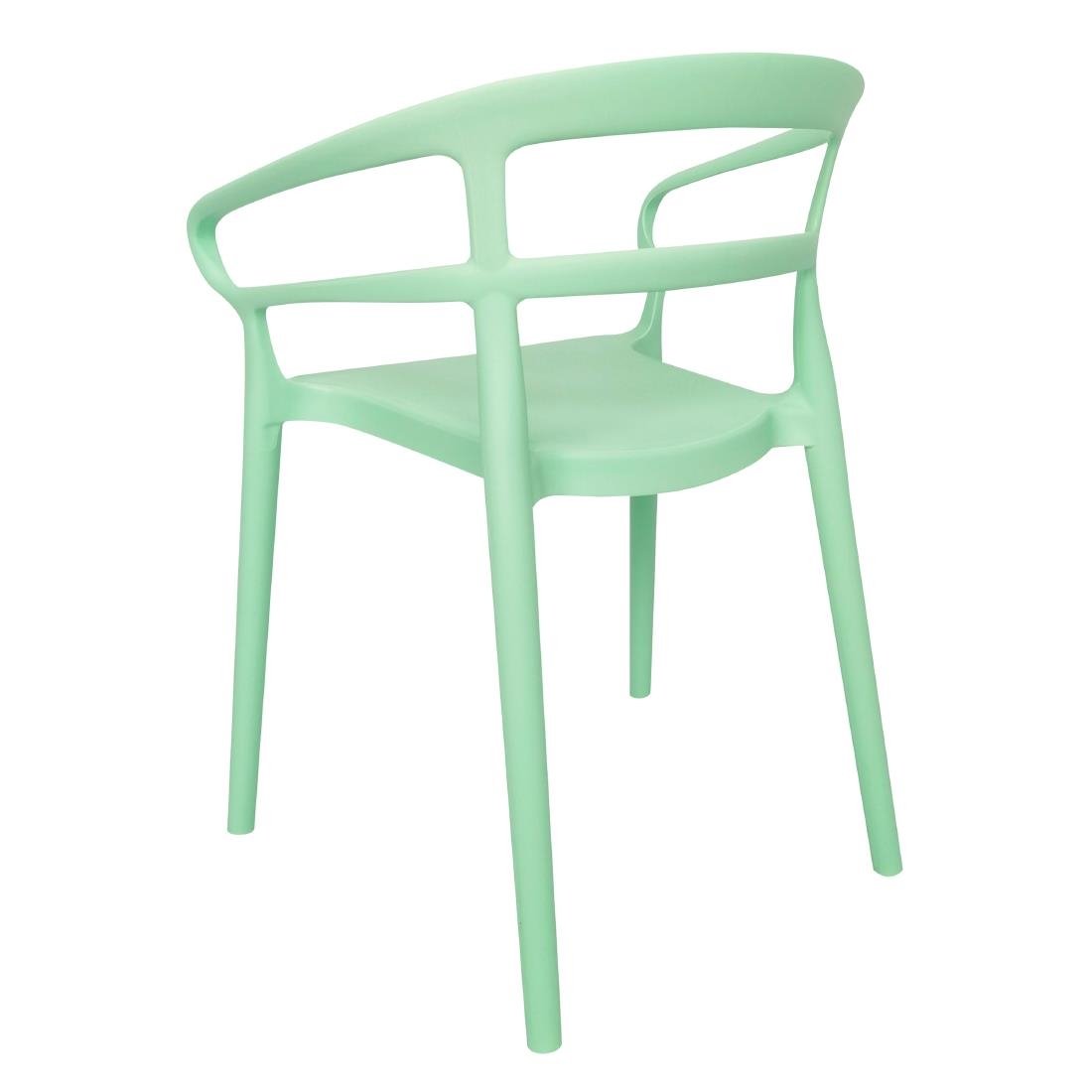 Bolero Mateo Cafe Chairs Mint Green (Pack of 2) DX981