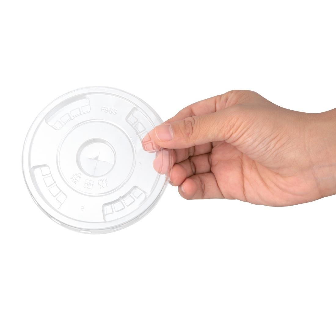 Fiesta Compostable Cold Cup Flat Lids 340ml / 454ml / 568ml (Pack of 1000) FA346