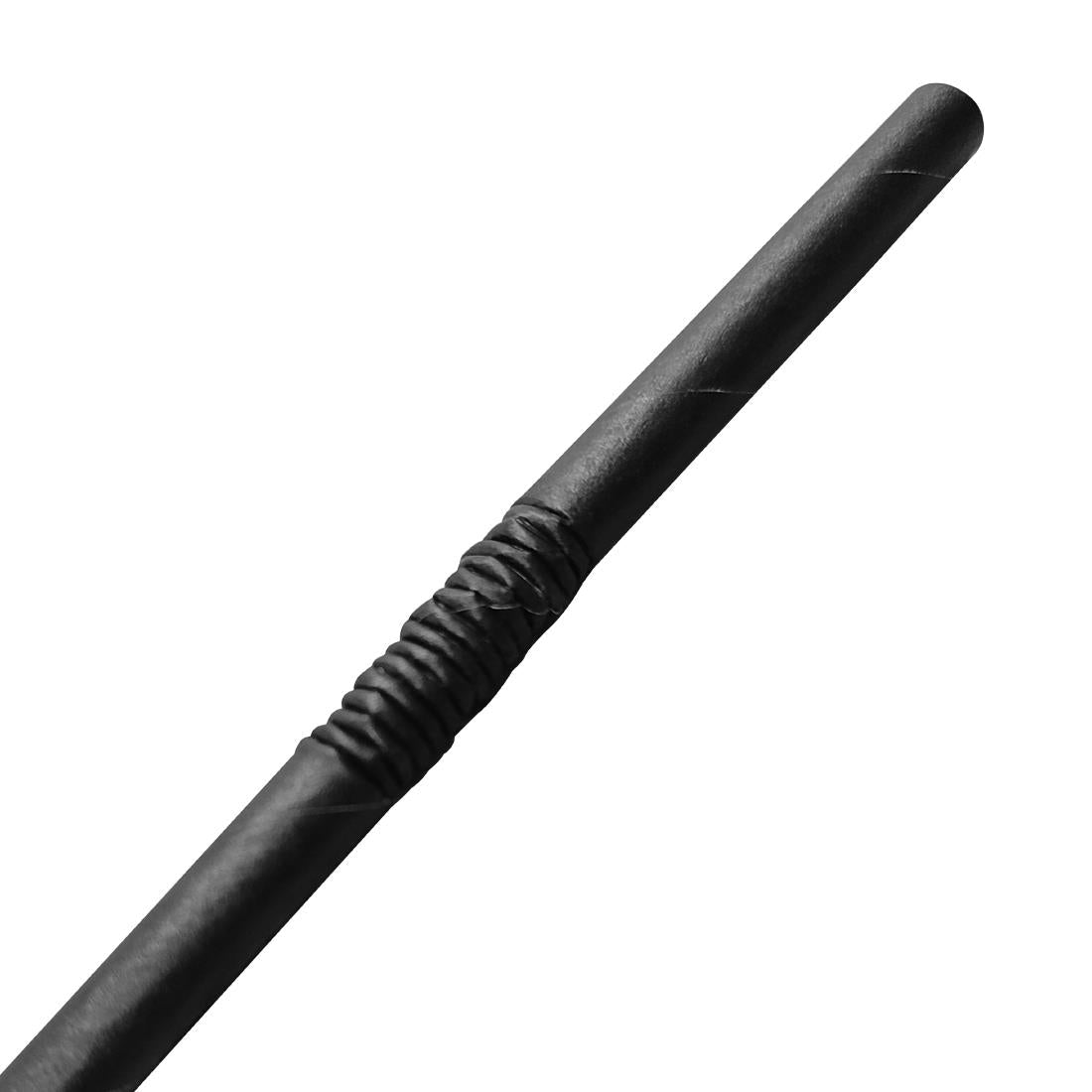 Fiesta Compostable Bendy Paper Straws Black (Pack of 250) FB140
