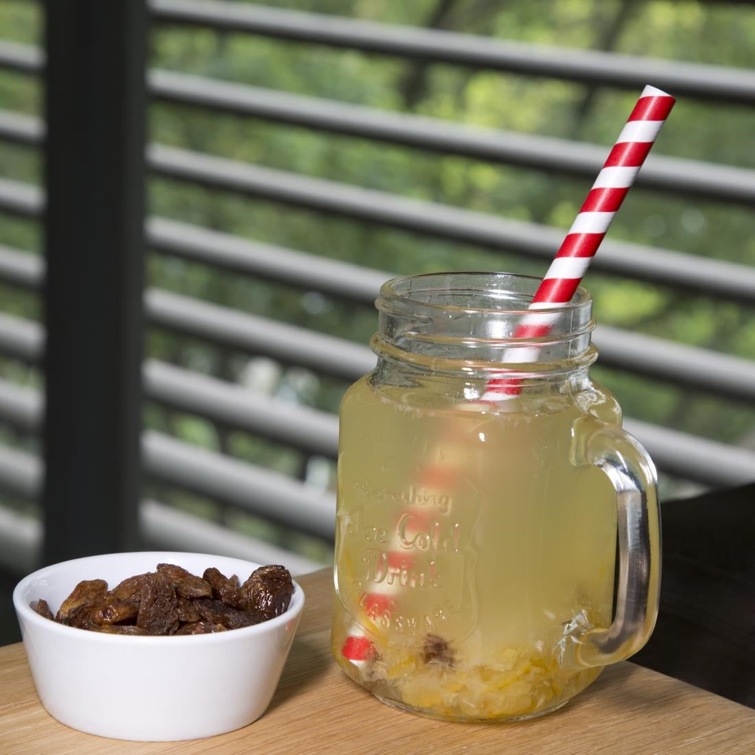 Fiesta Compostable Paper Smoothie Straws Red Stripes (Pack of 250) FB147