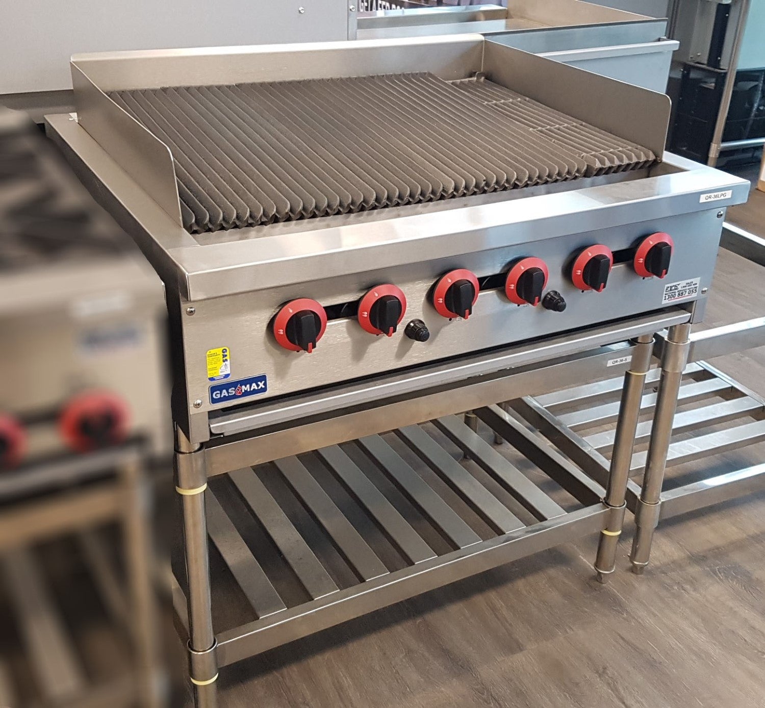 Gasmax LPG Gas 6 Burner Char Grill Top - QR-36ELPG