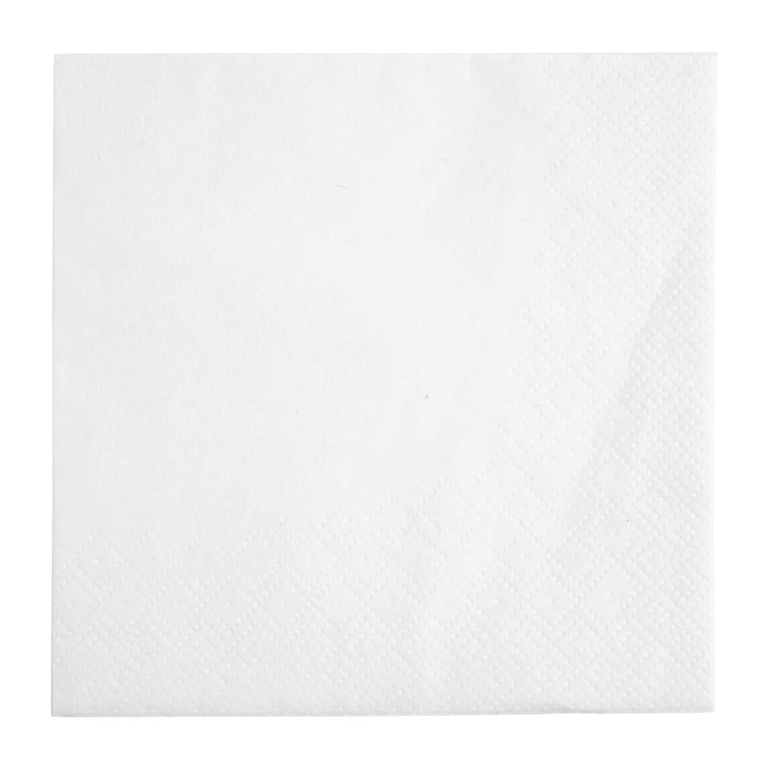 Fiesta Recyclable Cocktail Napkin White 240x240mm 2ply 1/4 Fold (Pack of 4000) FE216
