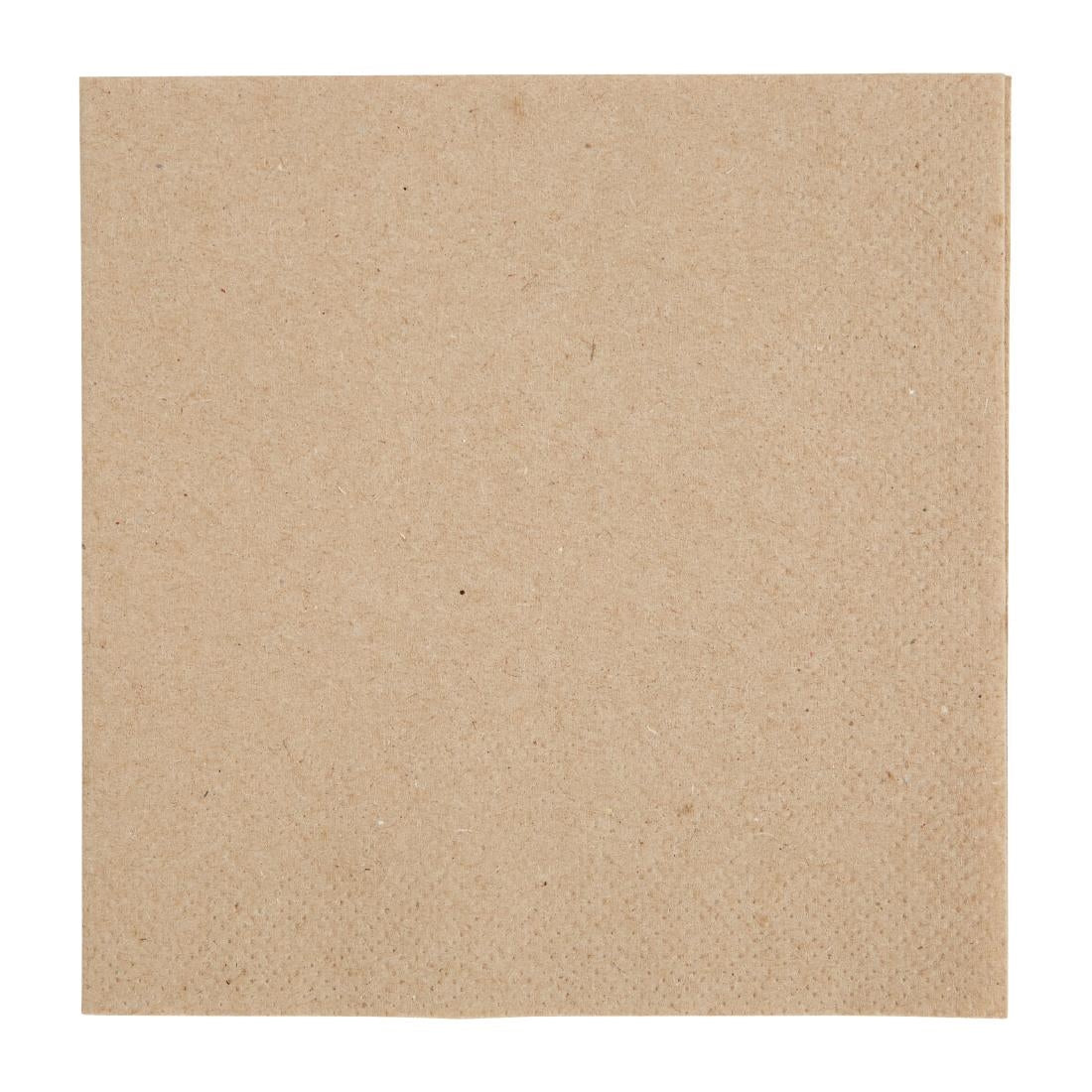 Fiesta Recyclable Recycled Cocktail Napkin Kraft 240x240mm 2ply 1/4 Fold (Pack of 4000) FE217