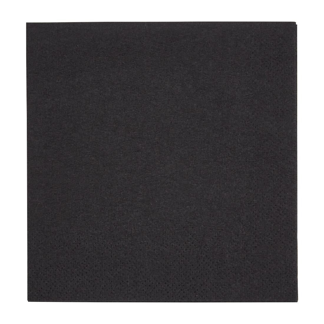 Fiesta Recyclable Cocktail Napkin Black 240x240mm 2ply 1/4 Fold (Pack of 4000) FE218