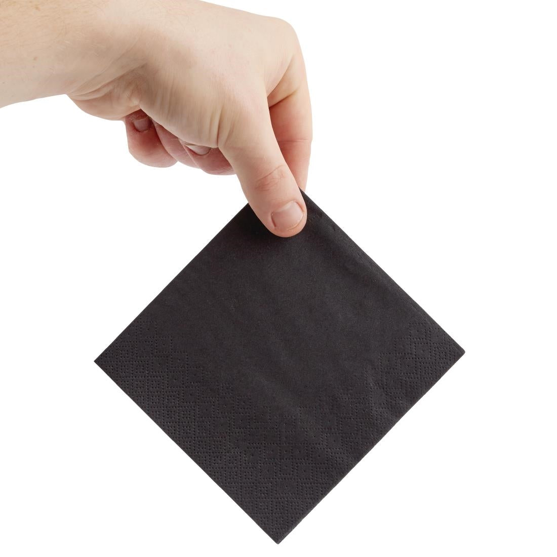 Fiesta Recyclable Cocktail Napkin Black 240x240mm 2ply 1/4 Fold (Pack of 4000) FE218
