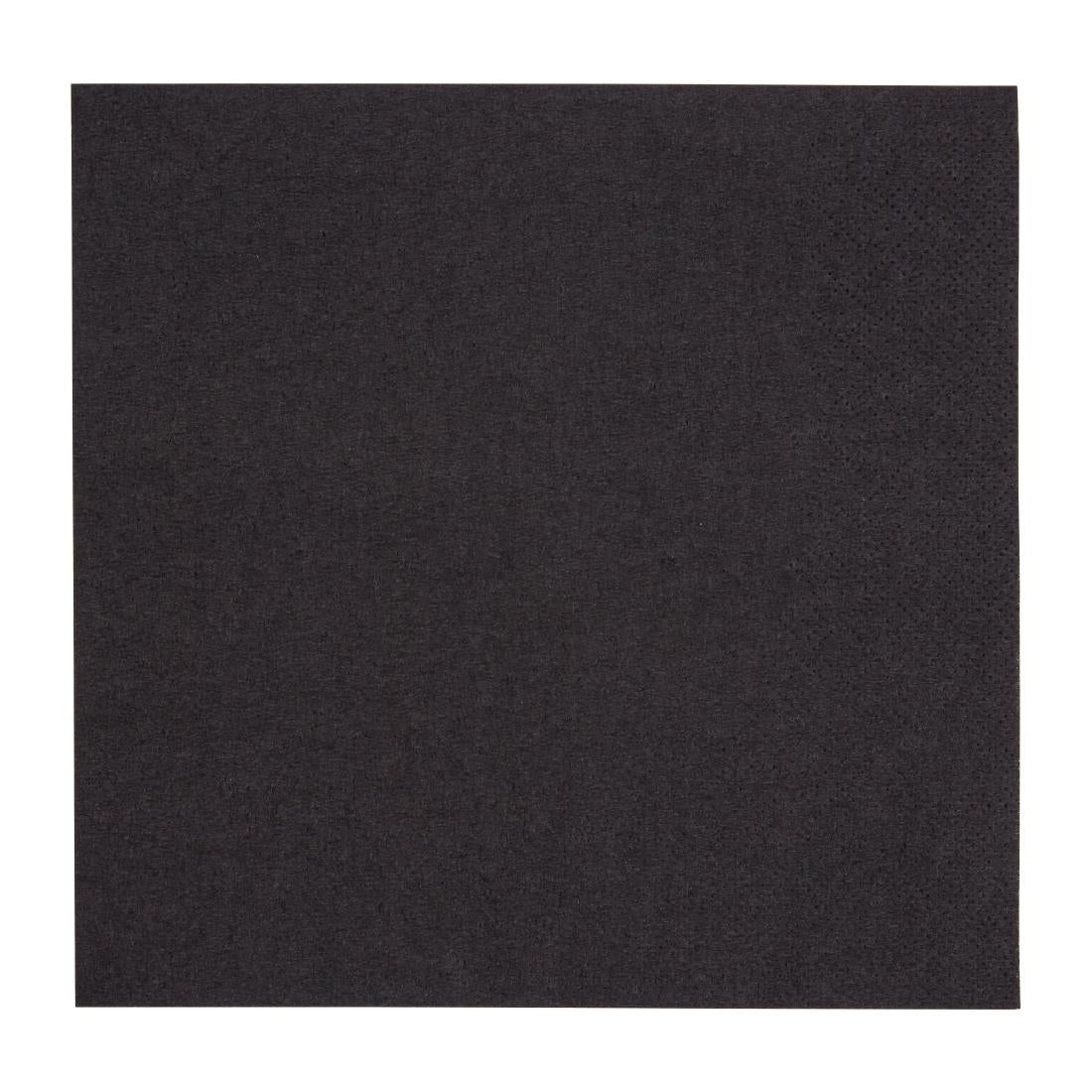 Fiesta Recyclable Lunch Napkin Black 330x330mm 2ply 1/4 Fold (Pack of 2000) FE225