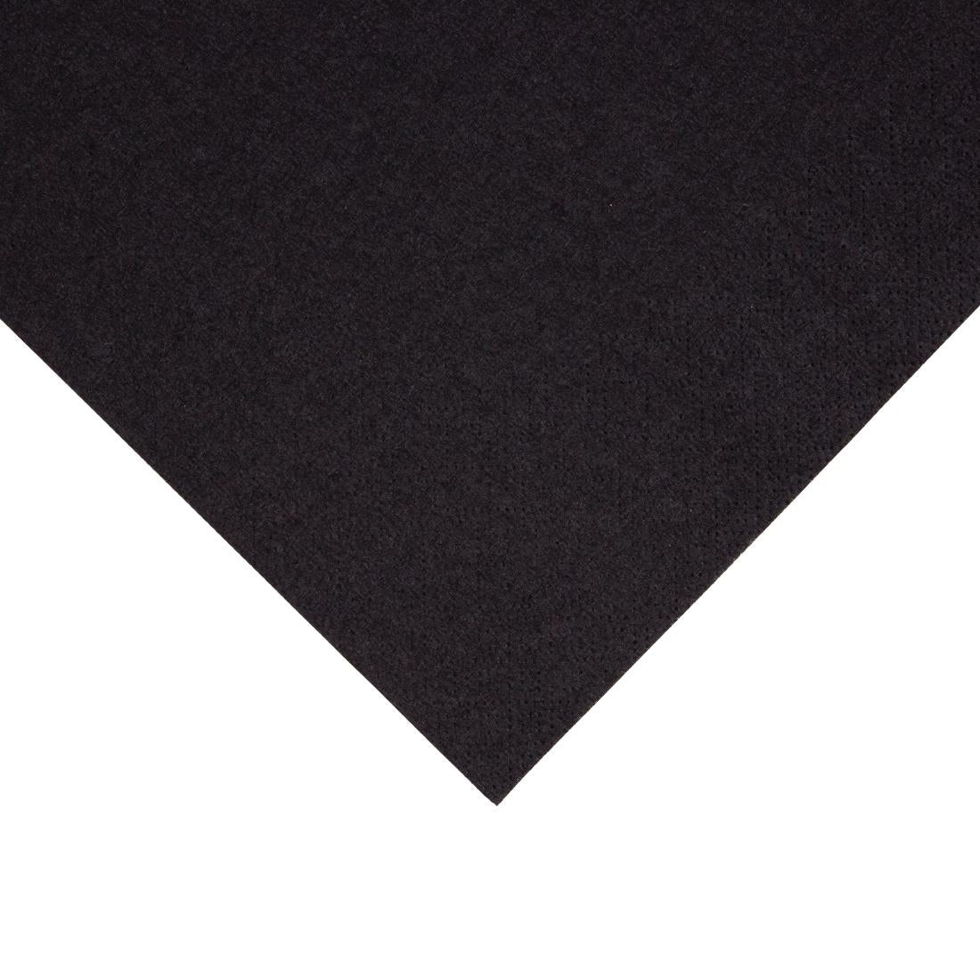 Fiesta Recyclable Lunch Napkin Black 330x330mm 2ply 1/4 Fold (Pack of 2000) FE225
