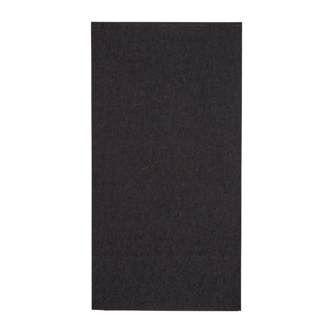 Fiesta Recyclable Dinner Napkin Black 400x400mm 2ply 1/8 Fold (Pack of 2000) FE249