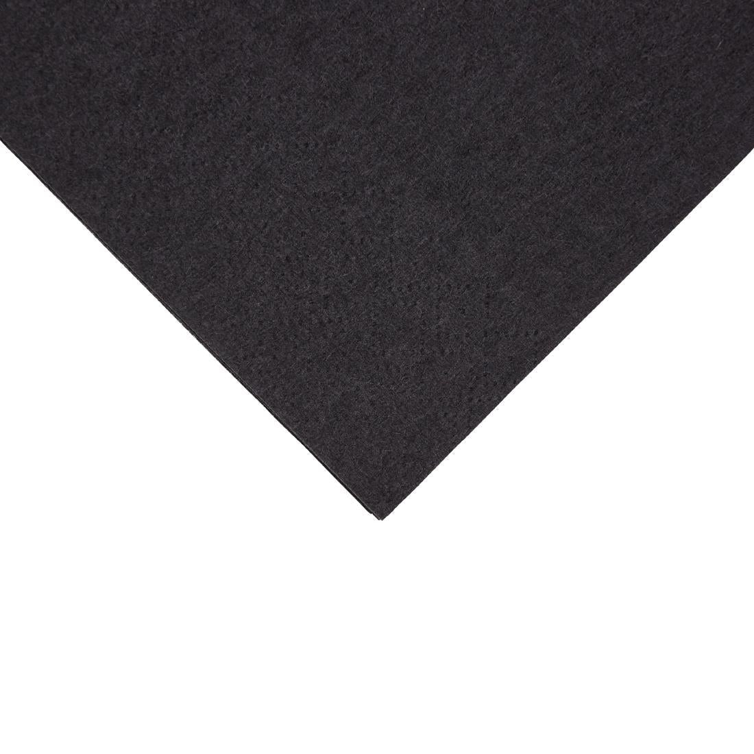 Fiesta Recyclable Dinner Napkin Black 400x400mm 2ply 1/8 Fold (Pack of 2000) FE249