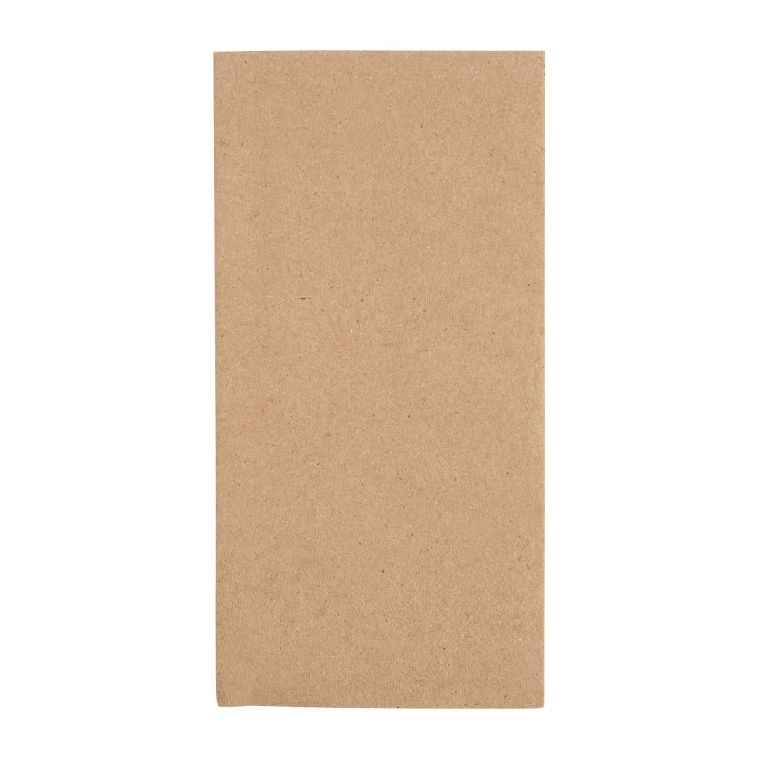 Fiesta Recyclable Recycled Dinner Napkin Kraft 400x400mm 2ply 1/8 Fold (Pack of 2000) FE250