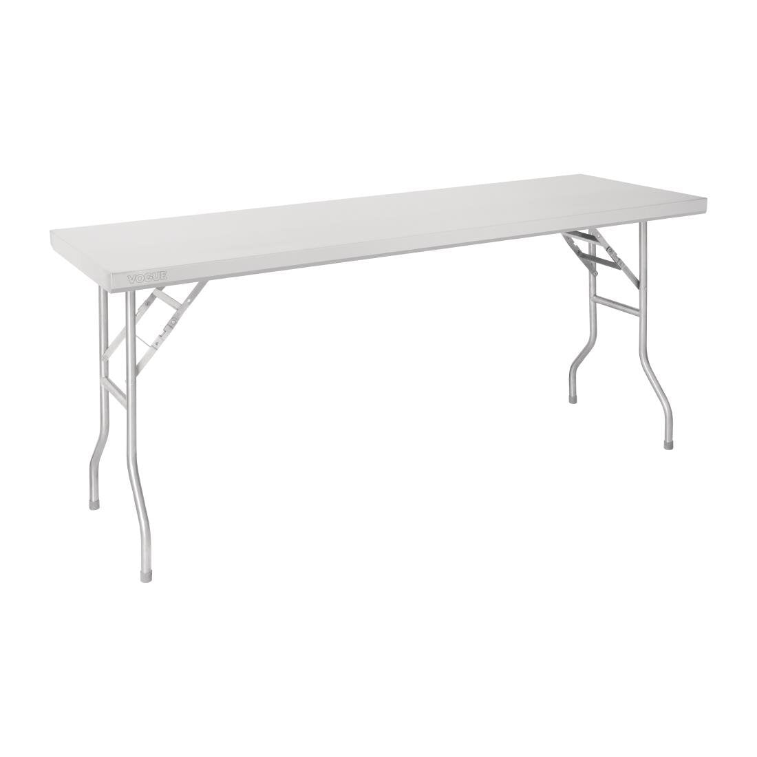 Vogue Stainless Steel Folding Work Table 1830x610x780 FN289