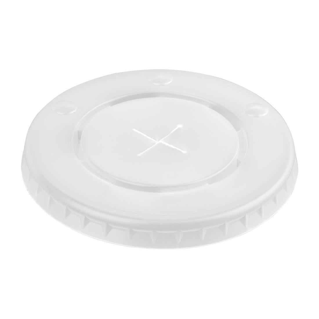 Fiesta Recyclable Polystyrene Lids for 340ml Cold Paper Cups 80mm (Pack of 1000) FP783