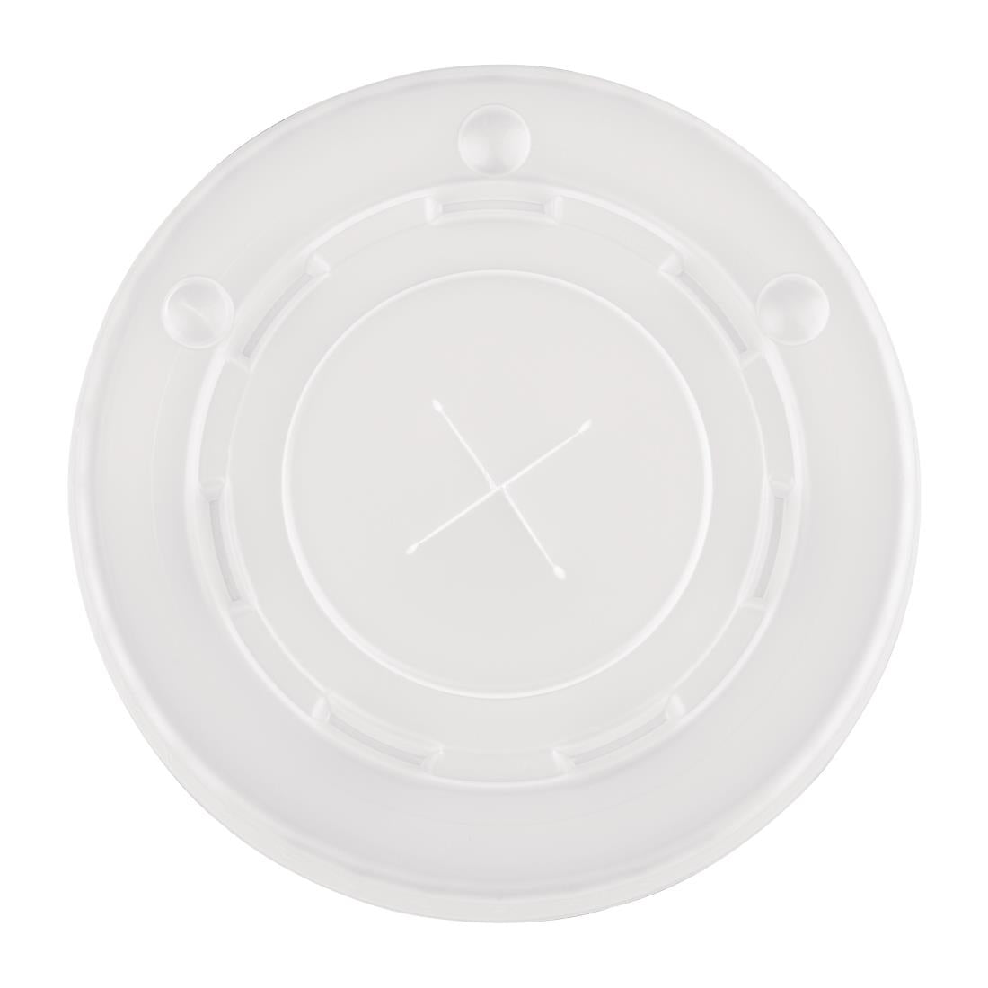 Fiesta Recyclable Polystyrene Lids for 340ml Cold Paper Cups 80mm (Pack of 1000) FP783