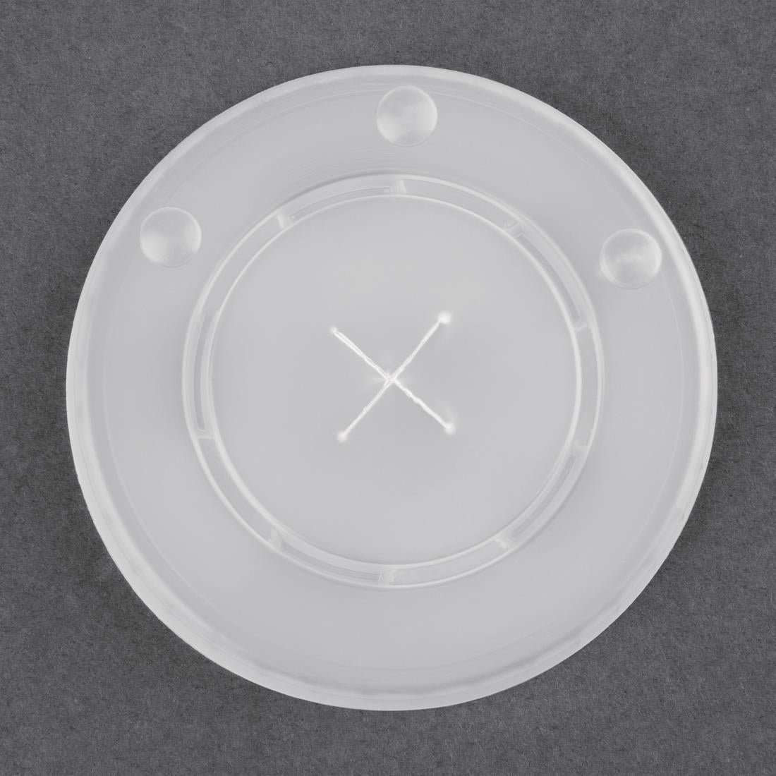 Fiesta Recyclable Polystyrene Lids for 340ml Cold Paper Cups 80mm (Pack of 1000) FP783