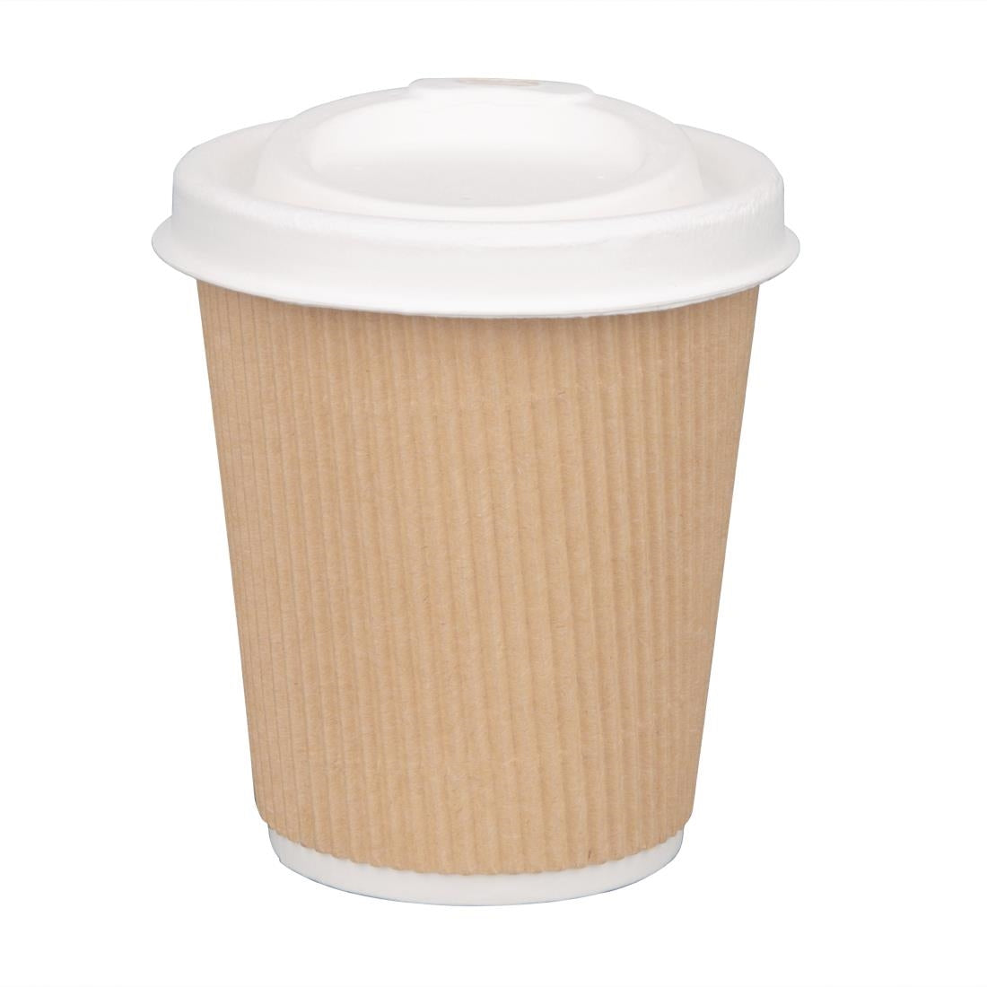 Fiesta Compostable Bagasse Coffee Cup Lids 225ml (Pack of 1000) FS060