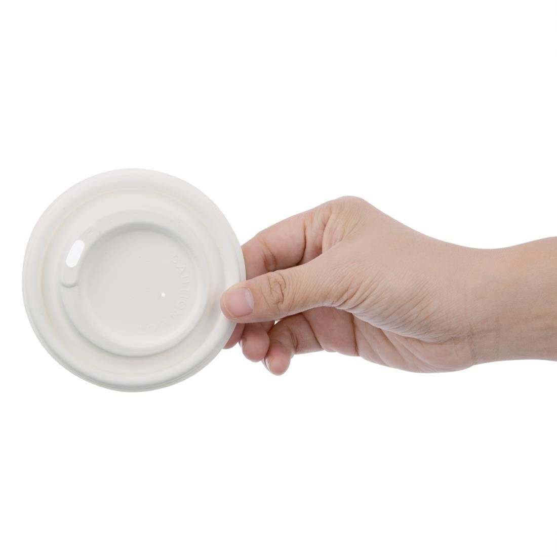 Fiesta Compostable Bagasse Coffee Cup Lids 340ml (Pack of 1000) FS061