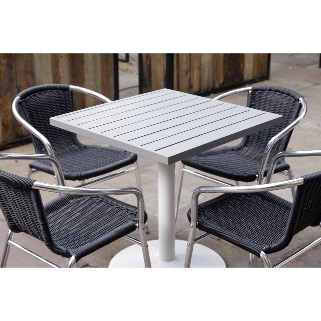 Bolero Cast Iron Round Table Base White FT029