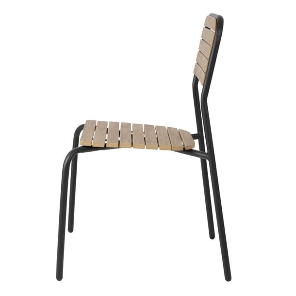 Bolero Santorini Wood Effect Outdoor Chairs (4 Pack) FU537