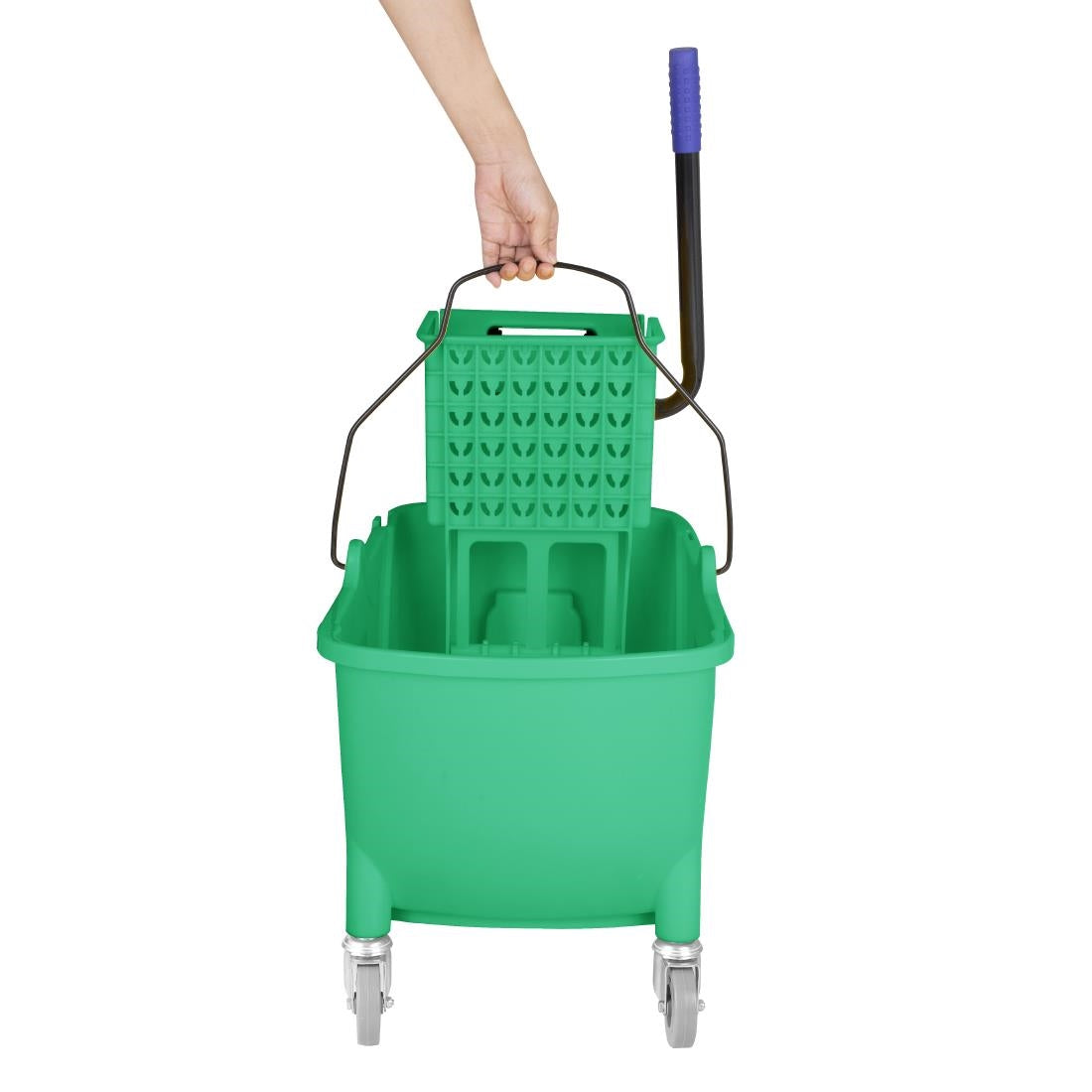 Jantex 30ltr Mop Bucket with Foot Pedal release - Green FW867